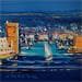 Painting Retour au Vieux Port, Marseille by Corbière Liisa | Painting Figurative Oil Landscapes Urban Marine