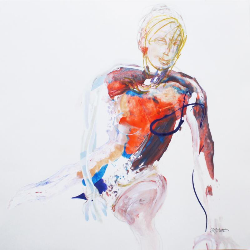 Painting Une belle sérénité by Cressanne | Painting Raw art Acrylic Nude