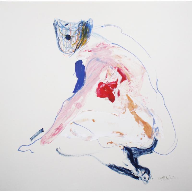 Painting Jolie fleur de peau by Cressanne | Painting Raw art Nude Acrylic