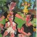 Peinture Coline et ses petits enfants par Doucedame Christine | Tableau Figuratif Scènes de vie Acrylique