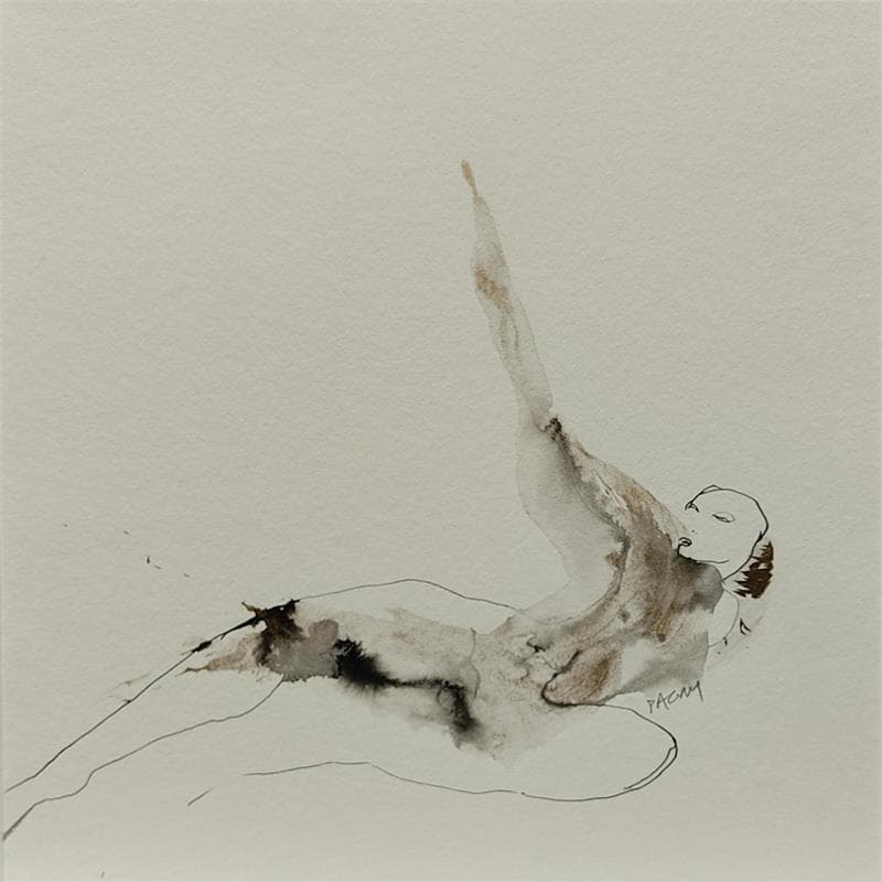 Painting Nude by Pagny Corine | Painting Figurative Nude