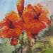 Gemälde Flower 28 von Nelleke Smit | Gemälde Figurativ Stillleben Öl Acryl