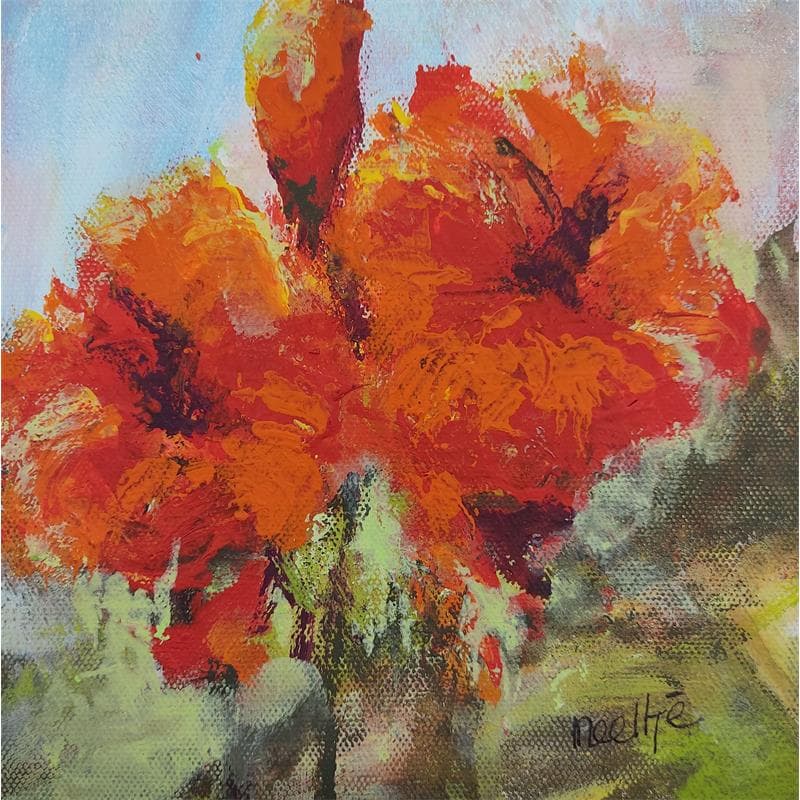 Painting Flower 28 by Nelleke Smit | Painting Figurative Acrylic, Oil still-life