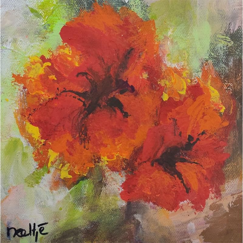Gemälde Flower 25 von Nelleke Smit | Gemälde Öl