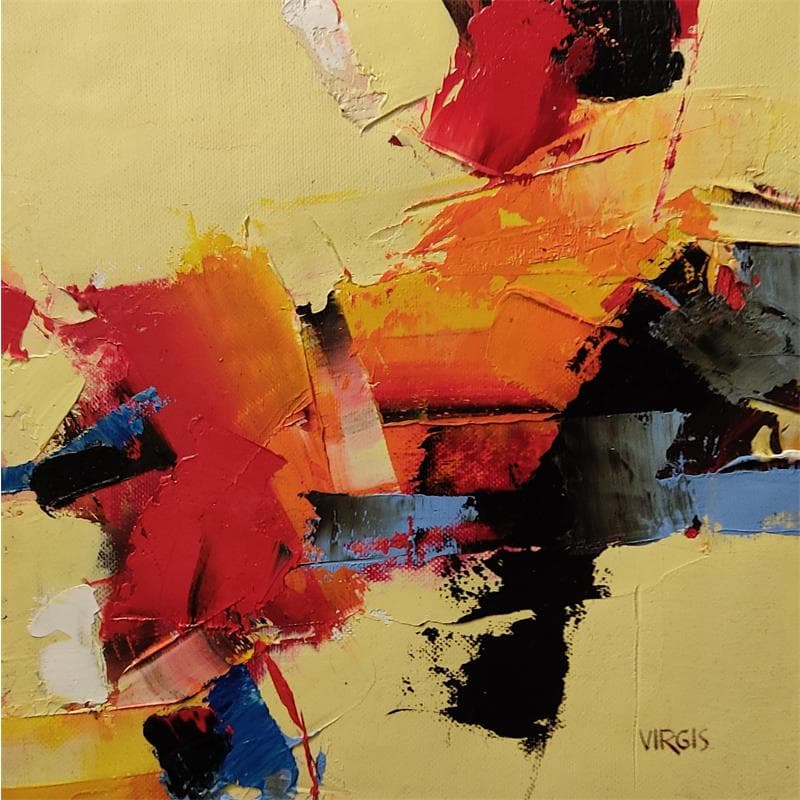 Painting Sunspot by Virgis | Painting Abstract Oil Minimalist