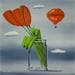 Gemälde Red tulips von Trevisan Carlo | Gemälde Öl