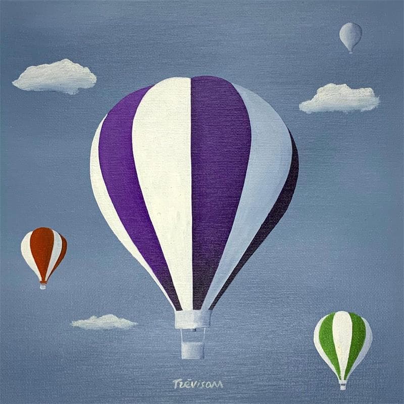 Gemälde Hot air ballons von Trevisan Carlo | Gemälde Öl