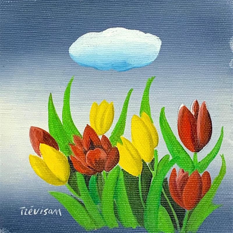 Painting Tulips by Trevisan Carlo | Painting Oil