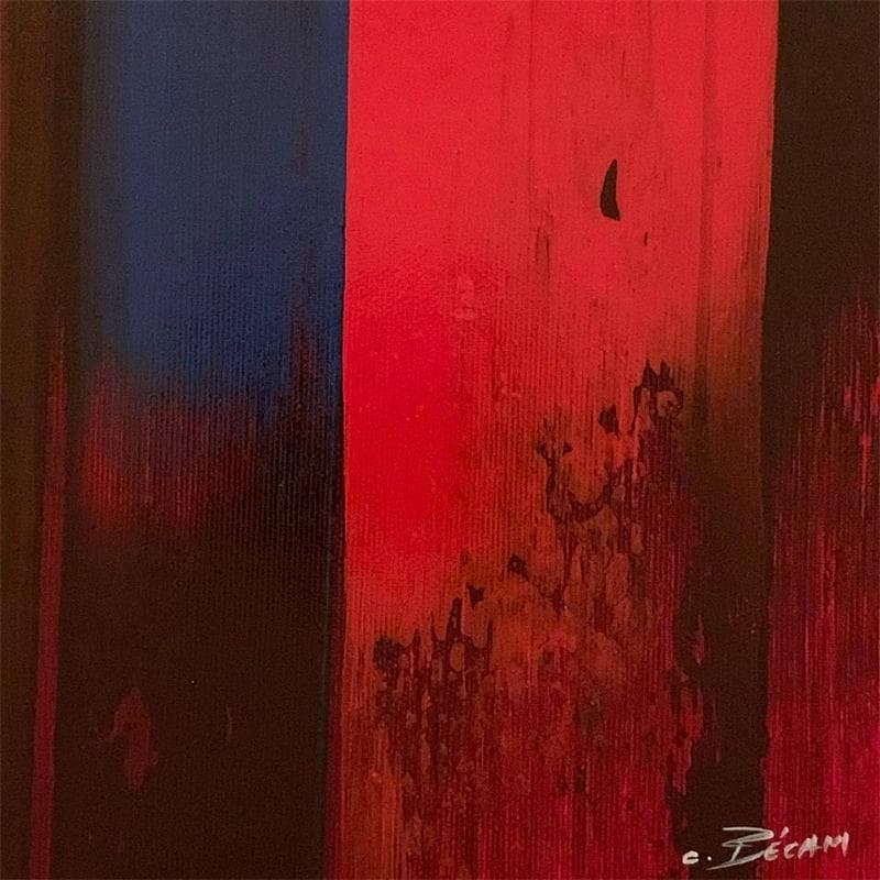 Painting Bandes colorées n°49A by Becam Carole | Painting Abstract Minimalist Oil