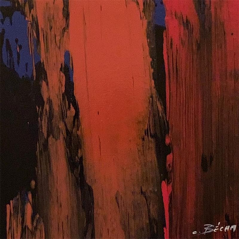 Painting Bandes colorées n°16 by Becam Carole | Painting Abstract Minimalist Oil