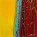 Gemälde Bandes colorées n°47 von Becam Carole | Gemälde Abstrakt Minimalistisch Öl