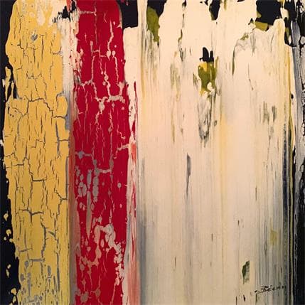 Peinture Bandes colorées n°39 par Becam Carole | Tableau Abstrait Huile minimaliste