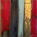 Peinture Bandes colorées n°61 par Becam Carole | Tableau Abstrait Minimaliste Huile
