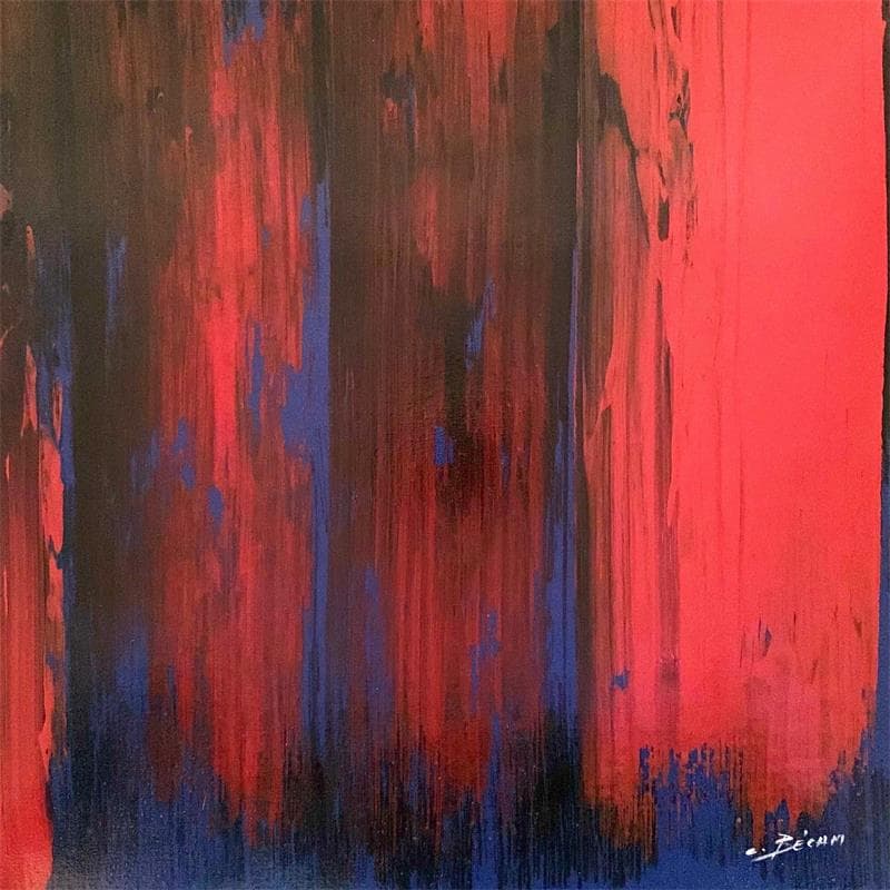 Painting Bandes colorées n°35 by Becam Carole | Painting Abstract Oil Minimalist