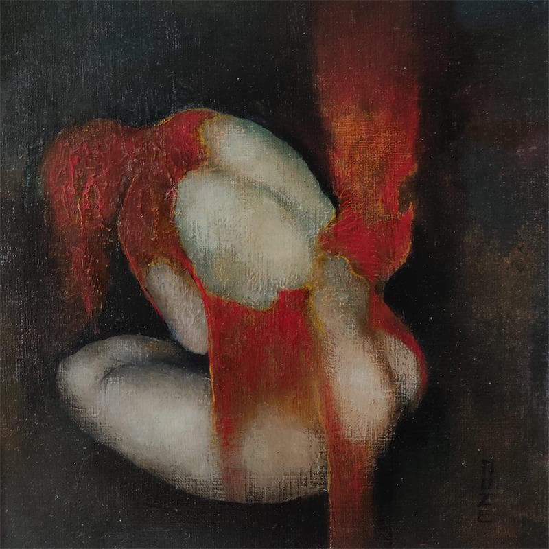 Painting Chrysalide by Muze | Painting Figurative Mixed Nude