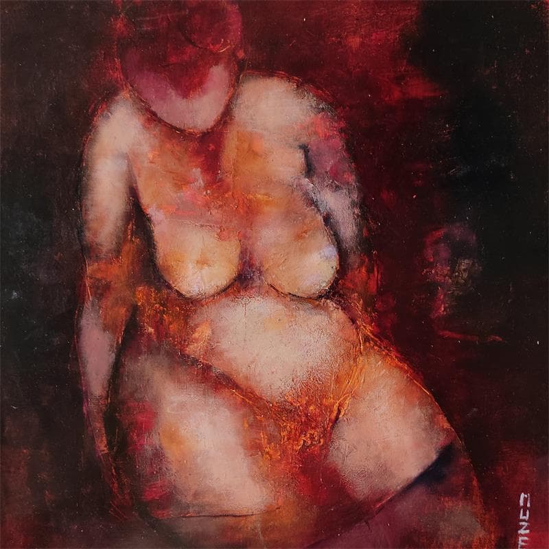 Painting L'enfant à venir by Muze | Painting Figurative Nude