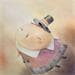 Gemälde Flying girl von Masukawa Masako | Gemälde Naive Kunst Alltagsszenen Aquarell