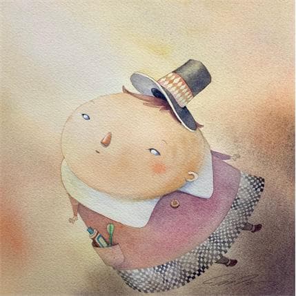 Painting Flying girl by Masukawa Masako | Painting Illustrative Watercolor Life style