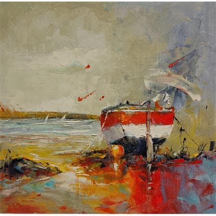 Painting 38 l'attente by Hébert Franck | Painting Figurative Oil Marine