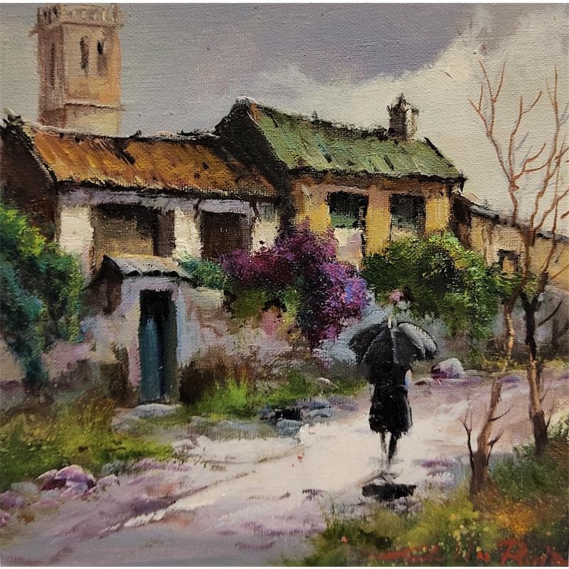 Painting Callejuela by Cabello Ruiz Jose | Painting  Oil Landscapes