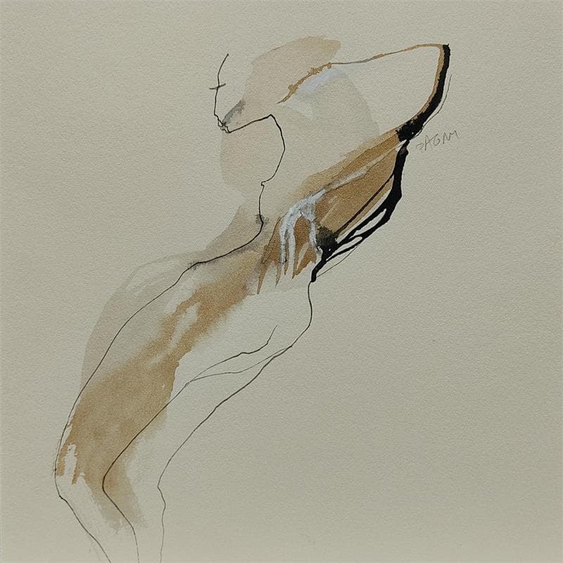 Painting Nude by Pagny Corine | Painting Figurative Nude