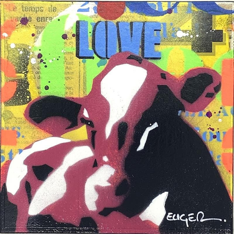 Painting Love by Euger Philippe | Painting Pop art Mixed Pop icons