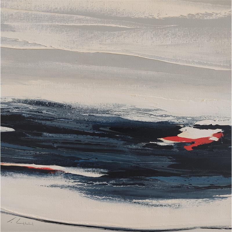 Painting Hiver précoce by Guy Viviane  | Painting Abstract Oil Minimalist
