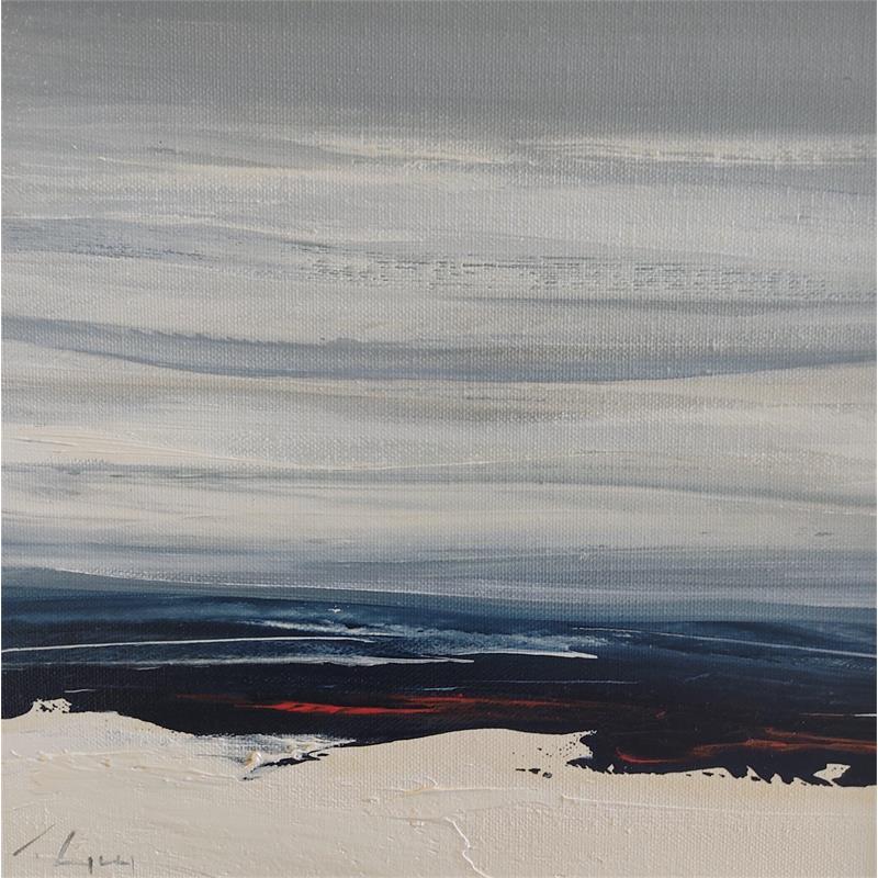 Painting Nuages by Guy Viviane  | Painting Abstract Minimalist Oil