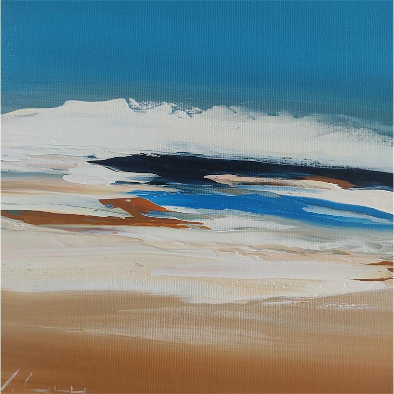 Painting Ecume #1 by Guy Viviane  | Painting Abstract Minimalist Oil