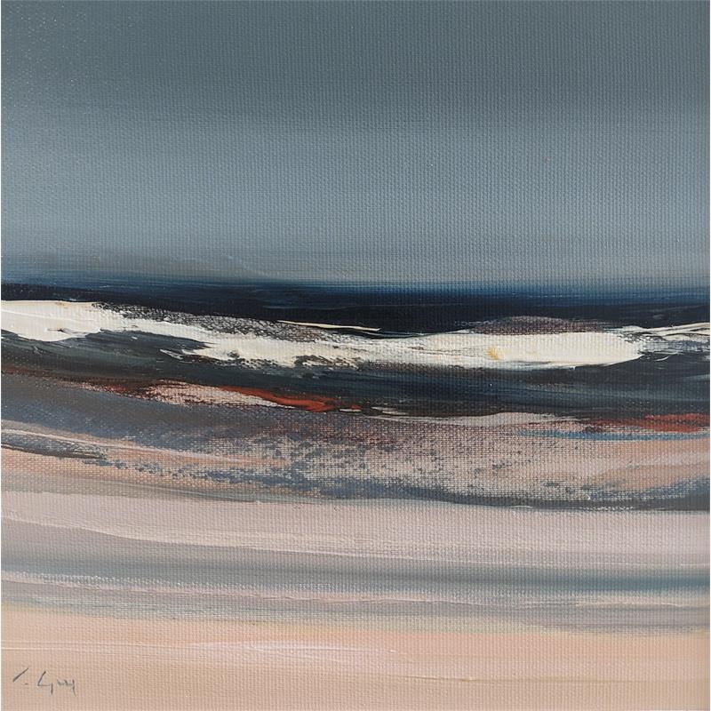Painting Terre du bout du monde by Guy Viviane  | Painting Abstract Minimalist Oil