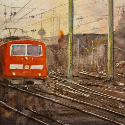 Gemälde Koln Bahn von Jones Henry | Gemälde  Aquarell