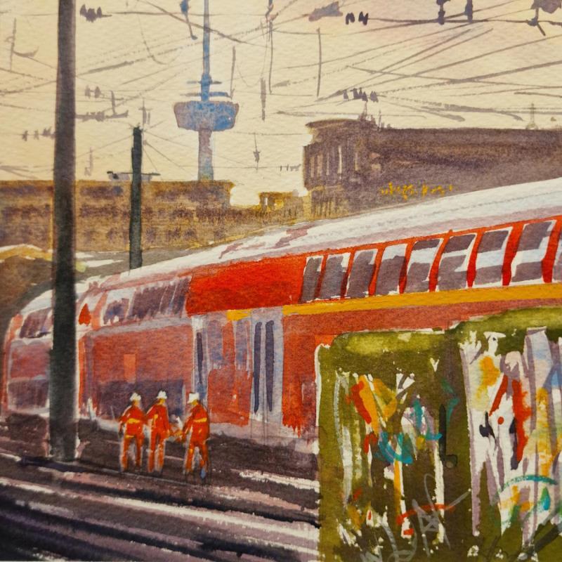 Painting Cologne Grafitti by Jones Henry | Painting Watercolor