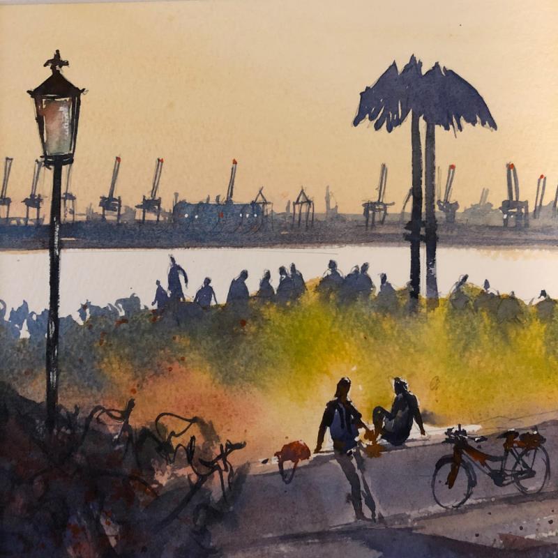 Painting Hamburg Palms by Jones Henry | Painting Watercolor