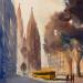 Gemälde Yellow Bus von Jones Henry | Gemälde Aquarell
