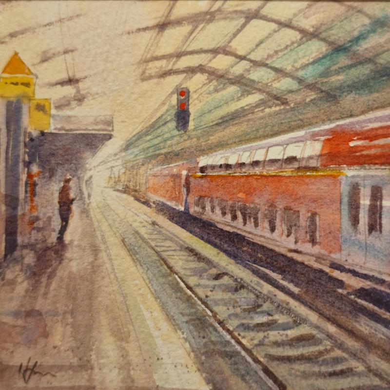 Painting Waiting by Jones Henry | Painting Watercolor