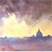 Gemälde Rome Silhouette von Jones Henry | Gemälde Aquarell