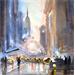 Peinture Empire State rain par Jones Henry | Tableau Aquarelle