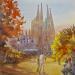 Gemälde Sagrada familia stroll von Jones Henry | Gemälde Aquarell