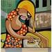 Peinture LE MARI SPORTIF par Lopez Alfredo | Tableau Figuratif Scènes de vie Acrylique