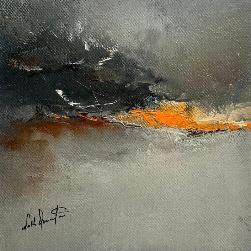 Painting Terre d'ocre by Dumontier Nathalie | Painting Abstract Minimalist Oil