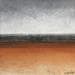 Painting Horizon orange by Geyre Pascal | Painting Abstract Minimalist Acrylic
