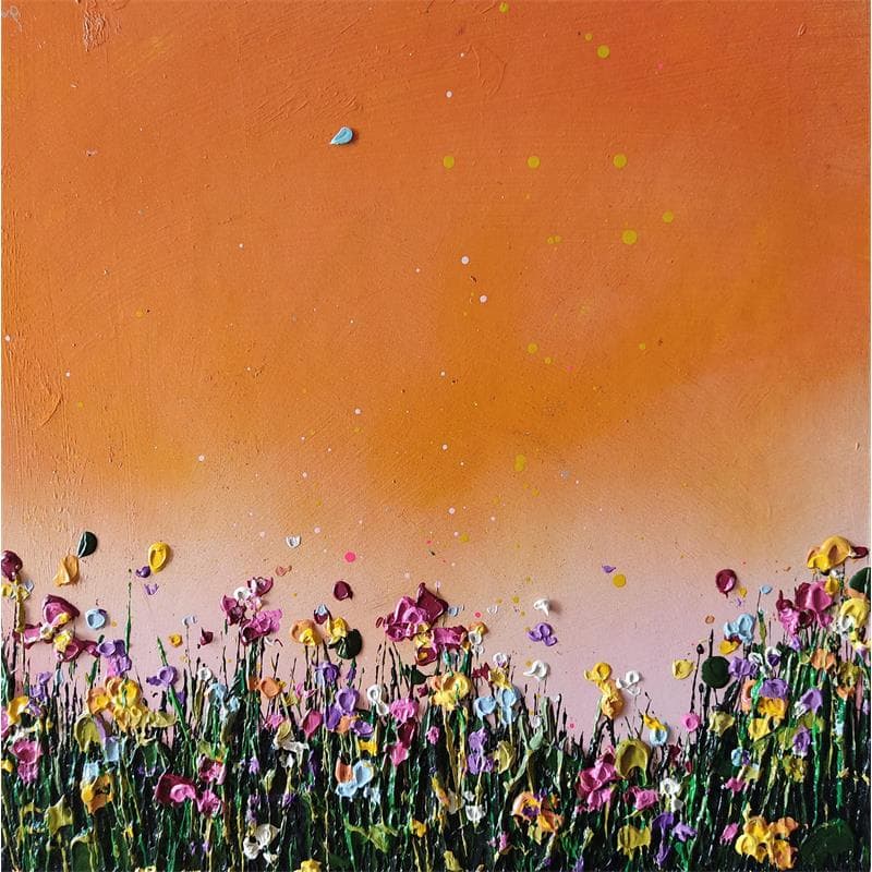 Painting Orange sun by Herring Lee | Painting