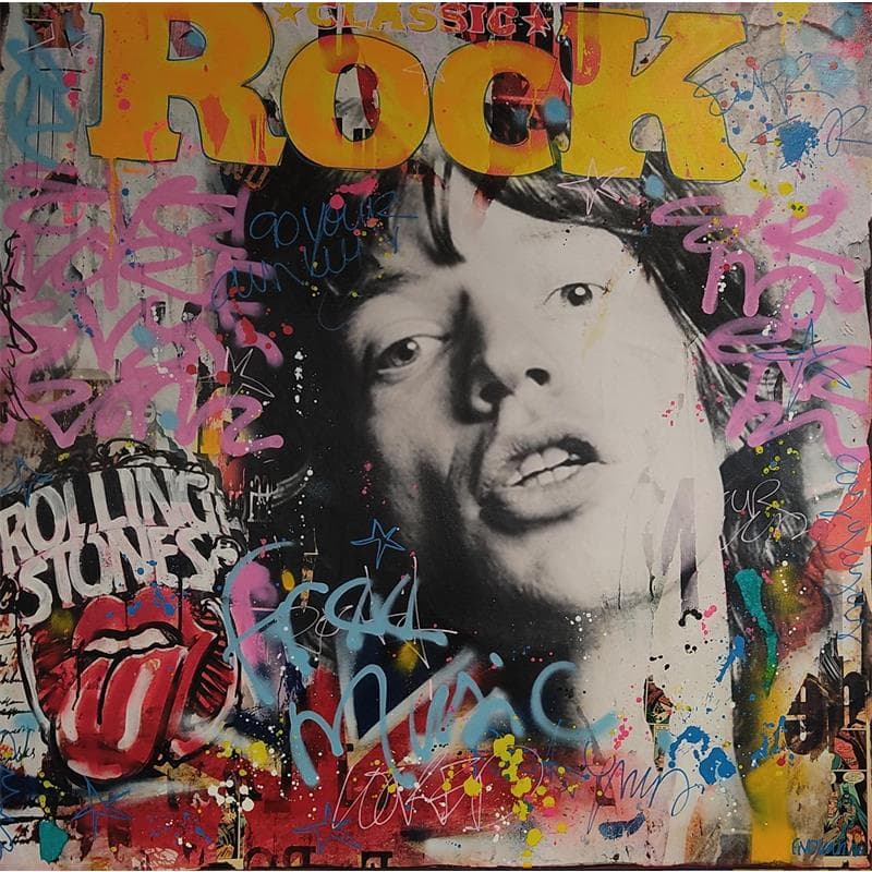 Painting Rocked Miked by Novarino Fabien | Painting Pop-art Pop icons