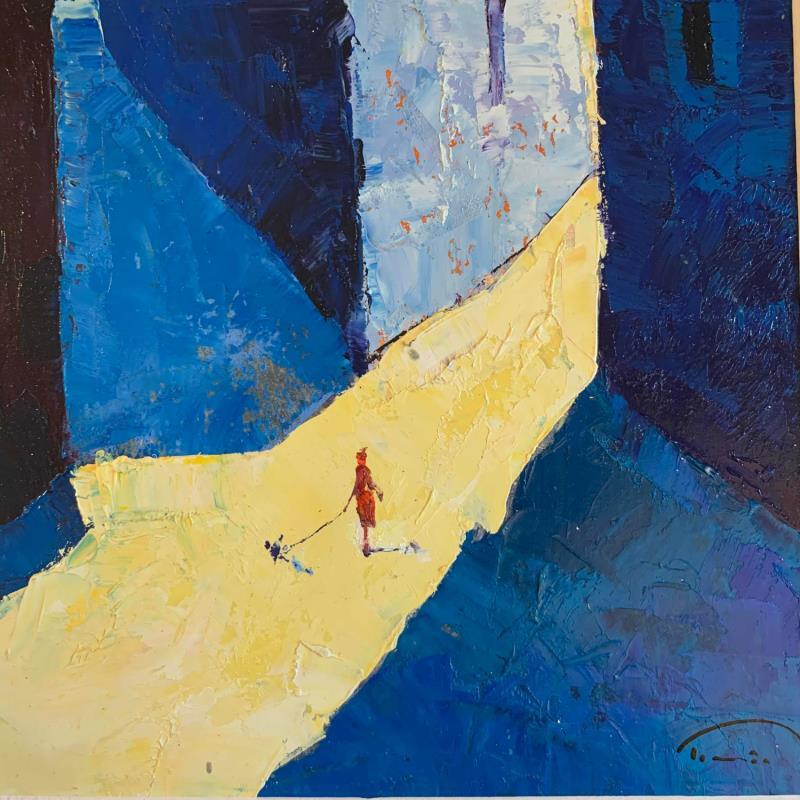 Painting El bon dia by Tomàs | Painting Abstract Landscapes Urban Minimalist Oil