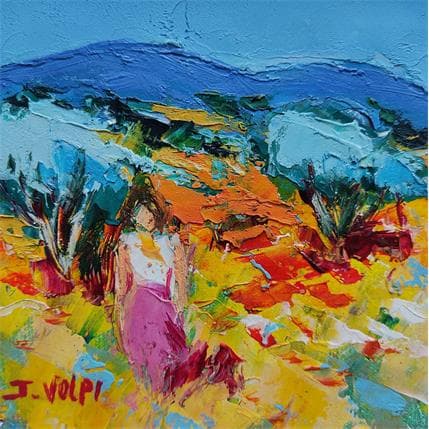 Peinture Provence en fleurs par Volpi Jacques | Tableau Figuratif Huile scènes de vie
