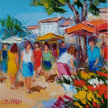 Painting Marché de Provence by Volpi Jacques | Painting Figurative Oil Life style