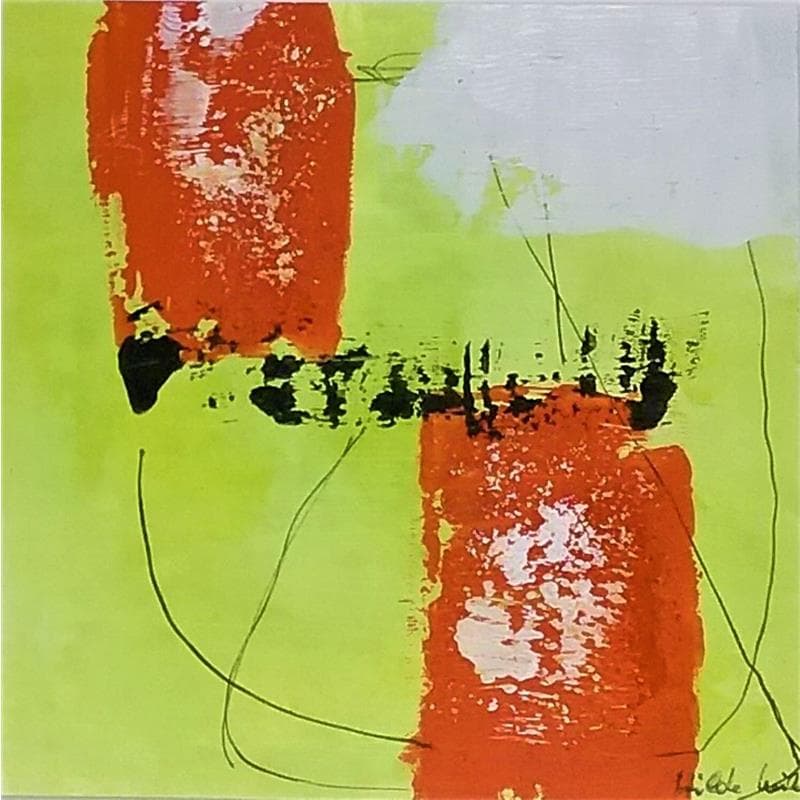 Painting HO 66 by Wilms Hilde | Painting Abstract Mixed Minimalist