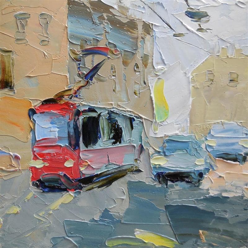 Painting The lane by Lunetskaya Elena | Painting Figurative Urban Life style Oil