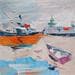 Painting Low tide by Lunetskaya Elena | Painting Figurative Marine Life style Oil