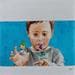 Painting Titelles by Rovira Gustems Marta | Painting Figurative Watercolor Portrait Life style
